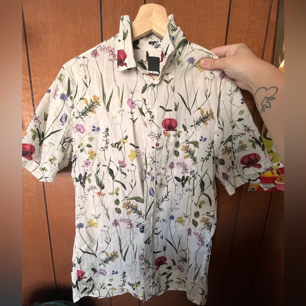 H&M Floral Button Down Shirt